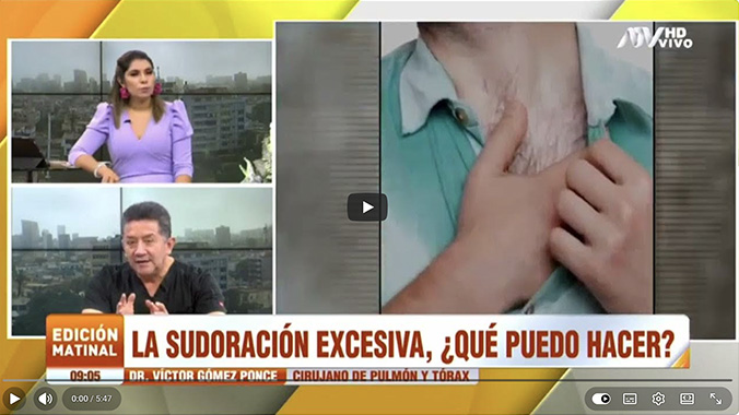  Tratamientos eficaces para la sudoración excesiva con el Dr. Víctor Gómez Ponce en ATV Noticias